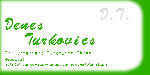 denes turkovics business card